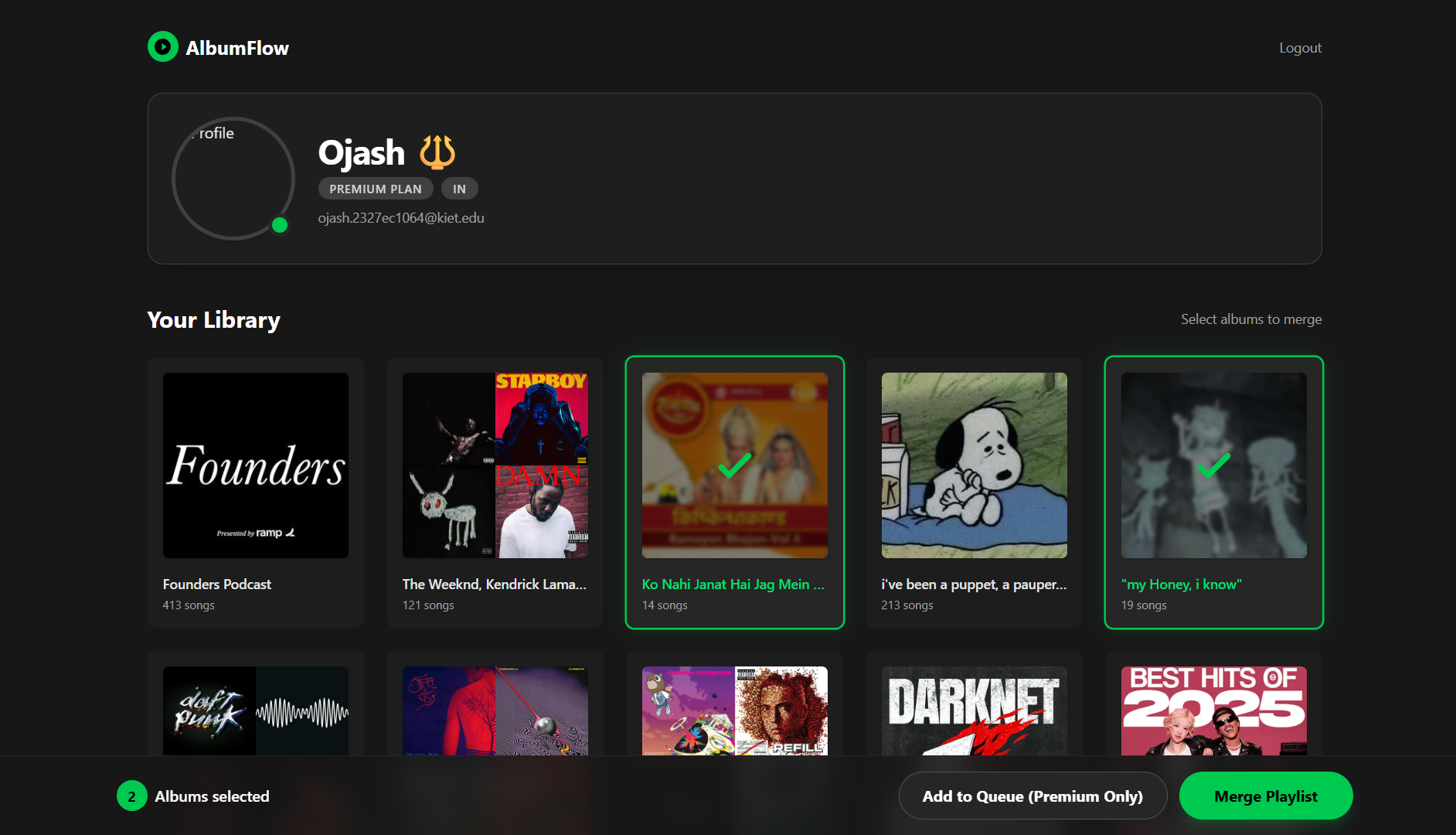 Shuffle All Home Page